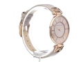 Anne klein womens 10 9918rgtp rose gold tone and taupe leather strap watch