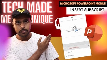how to subscript in Microsoft powerpoint mobile | how to insert subscript in microsoft word