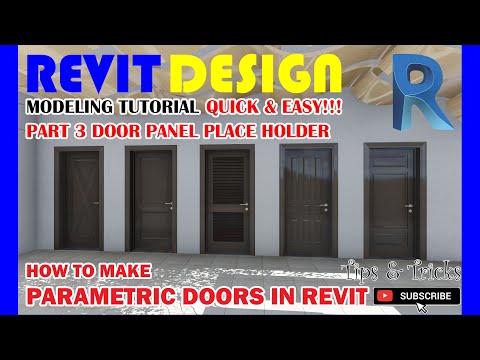 RD039. How to make a Parametric Doors in Revit. Part 3 Door Panel Place Holder.