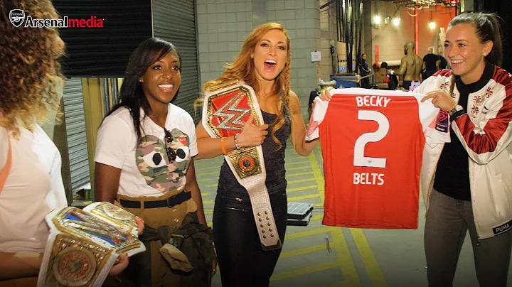 Arsenal meet WWE Women's Champion Becky Lynch at R...