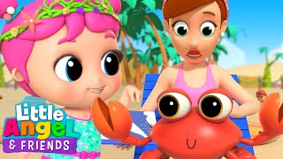 Princess Jill's Beach Day Adventure! | Good Manners Song | Little Angel And Friends Kid Songs