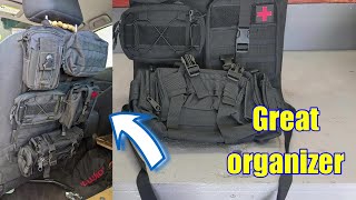 Universal Tactical Back CAR Seat Organizer TEST and REVIEW