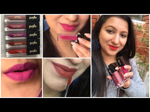 best-velvet-lipstick-india|-purplle-ultra-hd-velvet-matte-liquid-lipstick-swatches-review