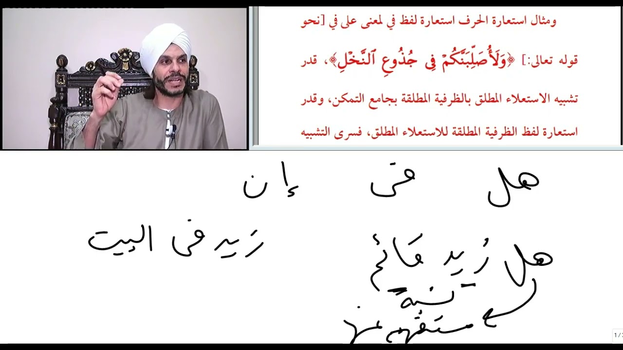 شرح العلامة الملوي على السمرقندية في علم البيان الدرس السادس ج1