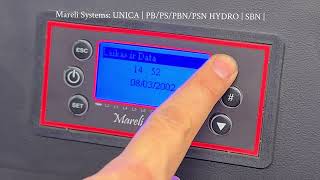 Mareli Systems Unica | PB / PS / PBN / PSN Hydro | SBN (Ecostar) datos ir laiko nustatymas Mareli Systems Unica | PB / PS / PBN / PSN Hydro | SBN (Ecostar) datos ir laiko nustatymas