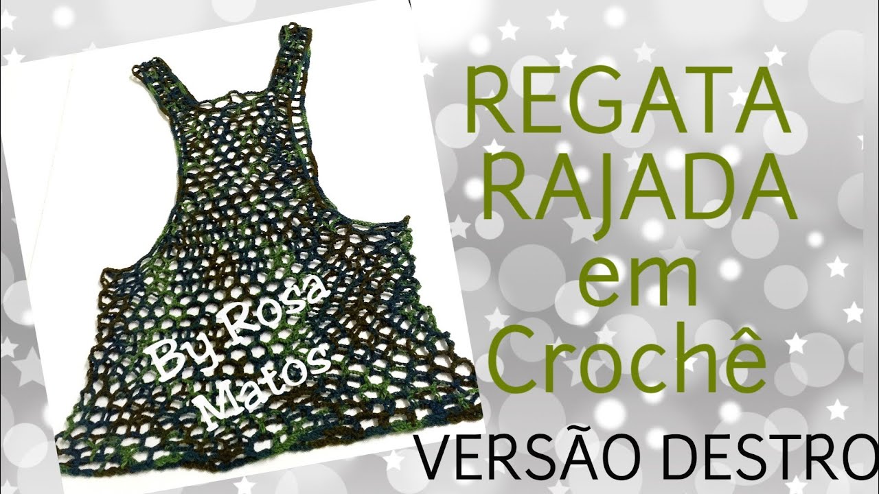 REGATA RAJADA EM CROCHÊ VERSÃO DESTRO #byrosamatos