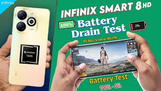 Infinix Smart 8 Hd Battery Drain Test ( 100% - 0% ) - Infinix Smart 8 Hd Battery Kitni Chalti Hai 🔥🔥