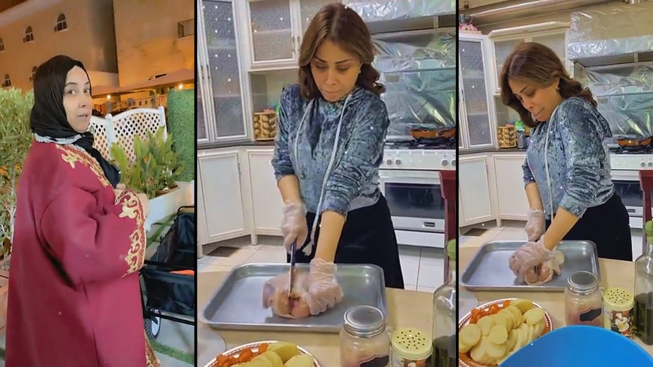 ابرار الكويتية تطبخ لبناتها جداج بالفرن وبنتها زهره ماعجبتها الطبخه🤣