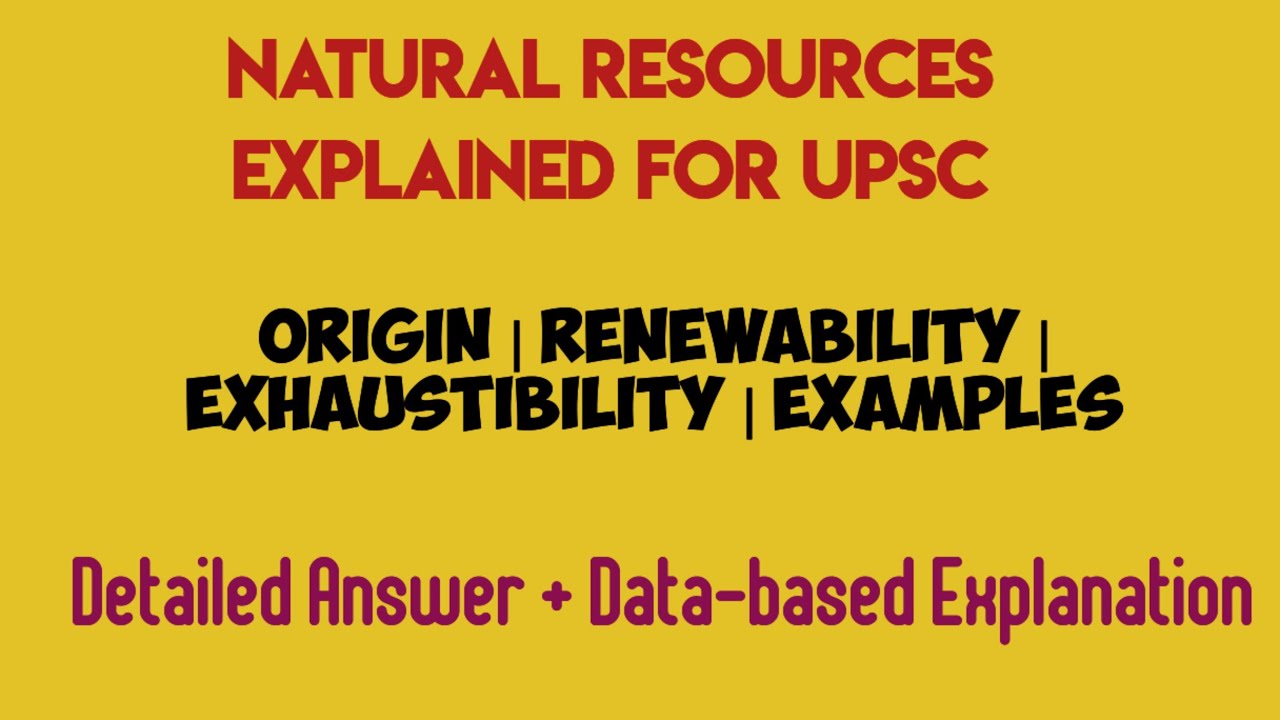 Define natural resources. Discuss their classification 