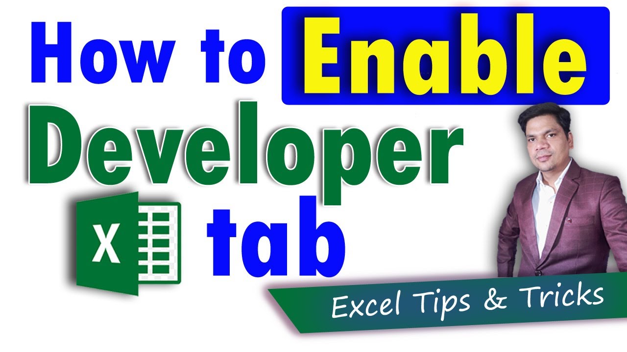 How to Enable the Developer Tab in Excel : Excel VBA - YouTube
