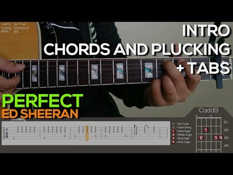 Ed Sheeran - Perfect Guitar Tutorial [Plucking, Lead, and Outro + TABS]