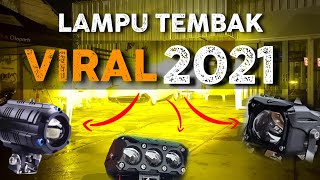 MANTUL❗BEGINI TERANGNYA LAMPU TEMBAK TEMBAK MOTOR MINI DRIVING LIGHT - TEMBUS HUJAN DAN KABUT