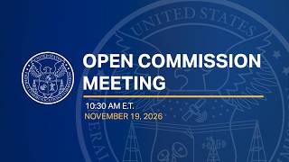 November 2026 Open Commission Meeting