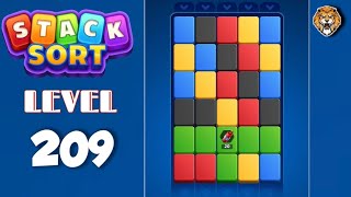 Stack Sort : Color Puzzle Level 209 Walkthrough