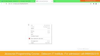 JAVASCRIPT PROGRAMMING COURSE (CLASS 1) | DATACOM IT INSTITUTE