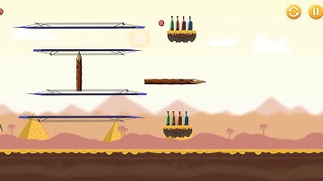 Knock Down Bottle Desert World Level 16