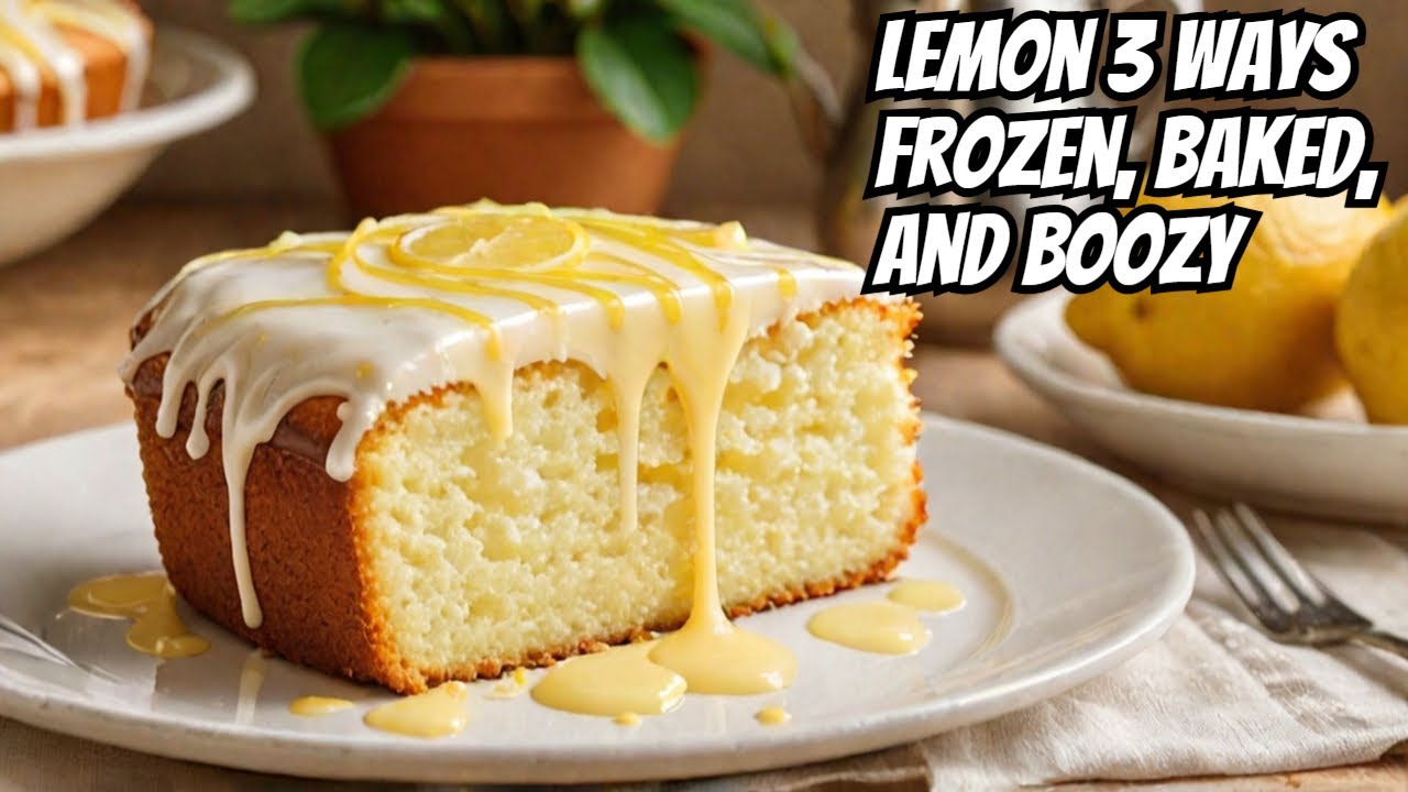Lemon 3 Ways: Frozen, Baked, and Boozy