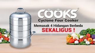 Cooks Cyclone Stack Cooker - Alat Masak Pengolah 4 Masakan Sekaligus