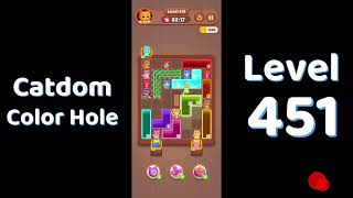 Catdom Level 451 walkthrough | Color Hole 🐱🕳️| Solutionguruji