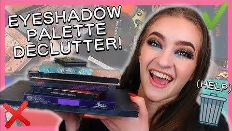 HUGE EYESHADOW COLLECTION AND DECLUTTER!! (this was hard!!) #makeupdeclutter #eyeshadow #makeup