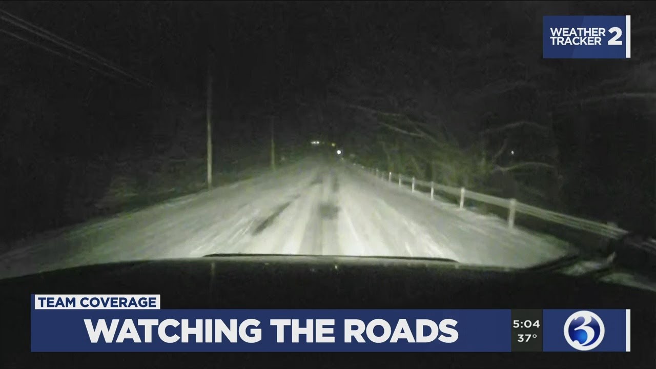VIDEO: Drivers deal with snow-covered roads in Litchfield County