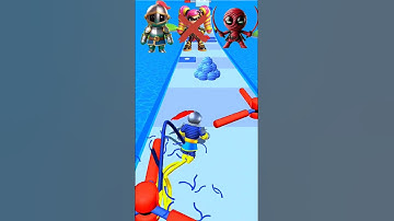 Rope Man Run Challenge Deadpool Level 43 #shorts #shortfeed #ropeman #gaming