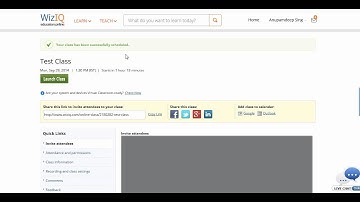 Schedule and launch your online class with WizIQ