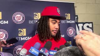 Nationals No. 1 prospect James Wood speaks ahead of his MLB debut