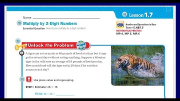 Go Math 5th Grade Lesson 1.7 Multiply by 2 Digit Numbers