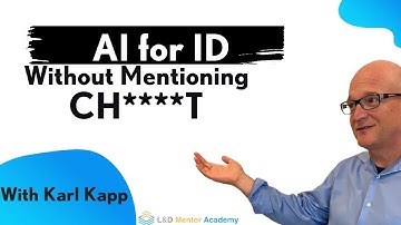 Artificial Intelligence for Instructional Design without Mentioning ChatGPT