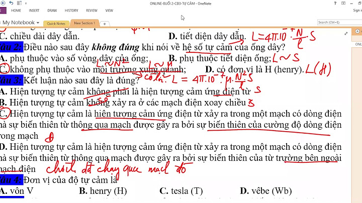 Bài tập trắc nghiệm về hiện tượng tự cảm năm 2024