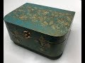 DIY Vintage Jewelry Box - How to make a mixed media art jewelry box - Antique Box