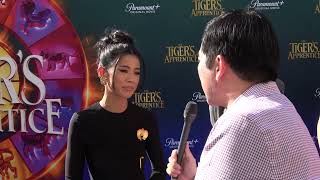 Leah Lewis Carpet Interview at Paramount+ Premiere of The Tiger's Apprentice