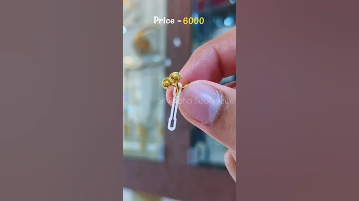 Gold mini 2 in 1 earrings design #shorts #viral #jewellery #jewellerydesign #gold #earrings #viral