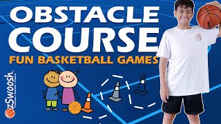 Fun BASKETBALL Drills for Kids - Obstacle Course (Dribbling)