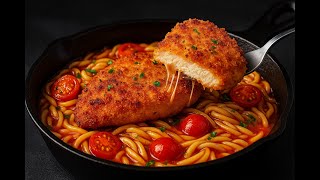 Crispy Chicken Schnitzel with Pasta on 15 min Easy, Juicy & Delicious!