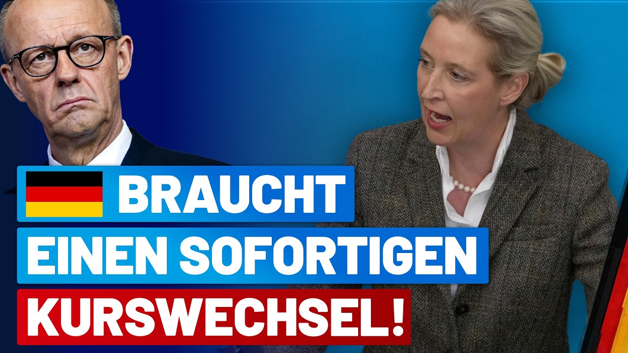 Alice Weidel knöpft sich Merz vor: "Ihr Starrsinn gefährdet Deutschlands ökonomische Existenz!"