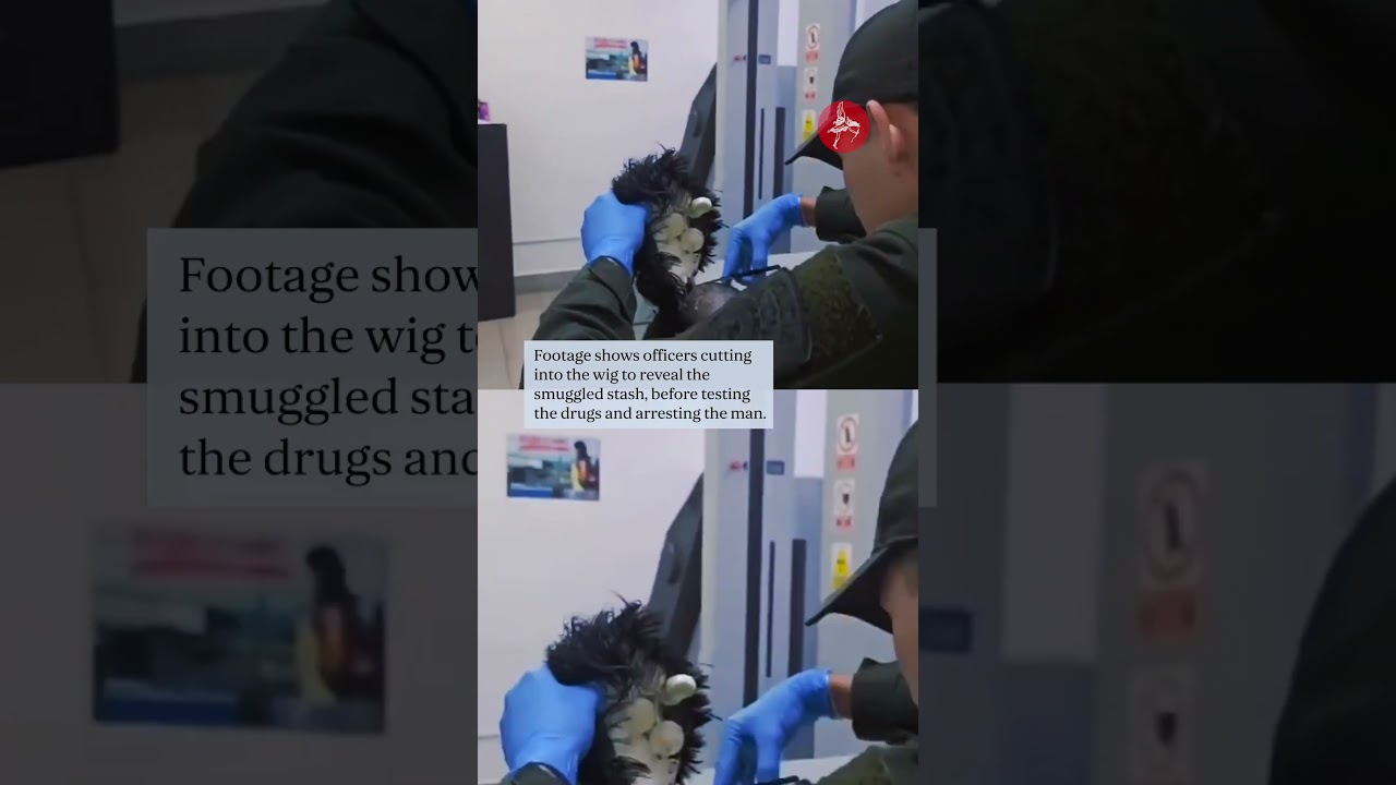 Man arrested after trying to smuggle 19 wraps of cocaine under toupee at Colombian airport
