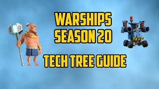 Boom Beach Warships Season 20 Tech Tree Guide