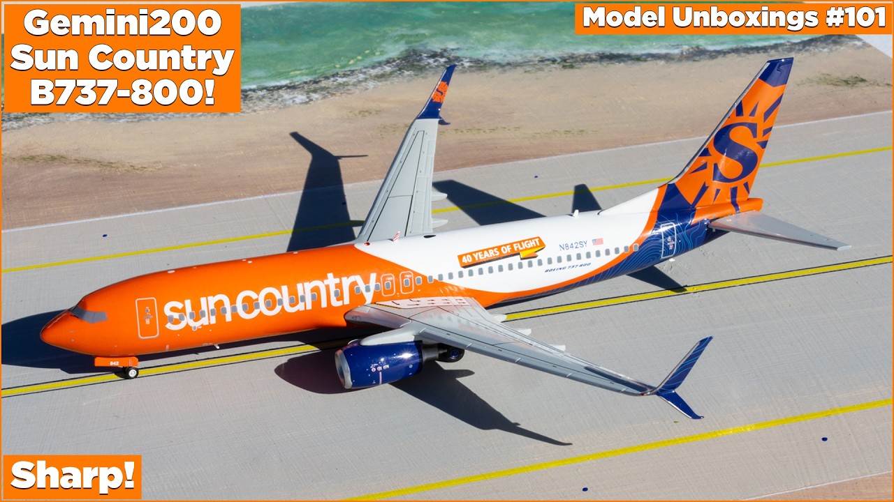 Gemini200 Sun Country B737-800 Unboxing! | Model Unboxings #102