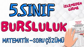 5. Sınıf Matematik Bursluluk  Soru Çözümü❗%99 Çıkabilir #2024