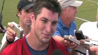 2008 Florida Gators Football Practice: Tim Tebow, Cornielius Ingram chime in