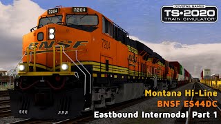 Eastbound Intermodal Part 1 - Montana Hi-Line - BNSF ES44DC - Train Simulator 2020 screenshot 4