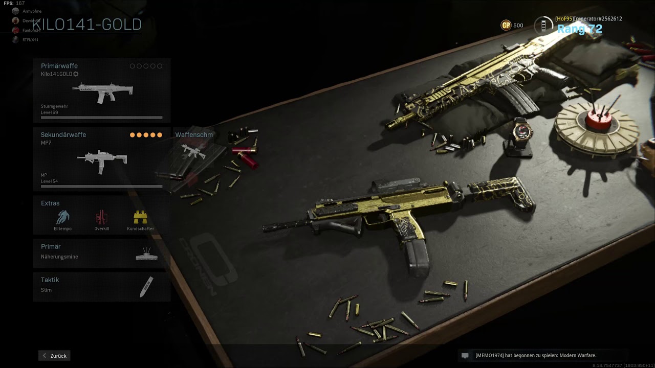 Call of Duty Modern Warfare GOLD WAFFEN - YouTube