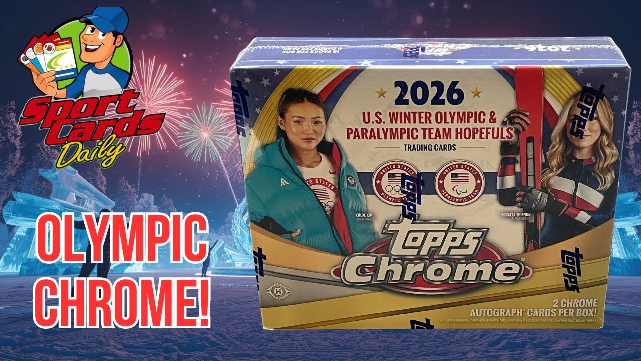 Коллекционная коробка Topps Chrome 2026 года, посвященная зимним Олимпийским играм в США (RIP!).
