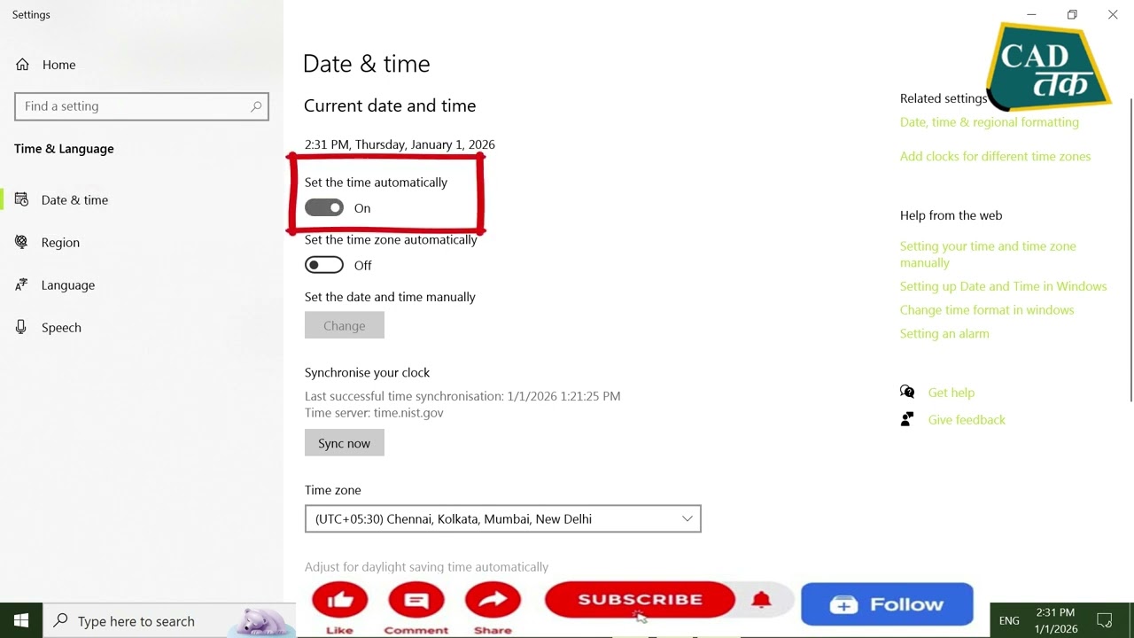 Computer LepTop Me Date & Time Kese Change Kare