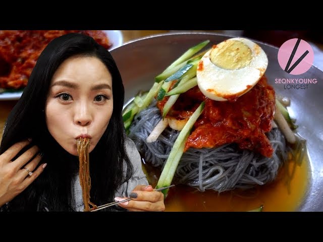 North Korean Spicy Cold Noodles!! | Seonkyoung Longest