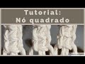 Tutorial do nó básico do Macramé: Nó quadrado ou nó duplo em sequência.