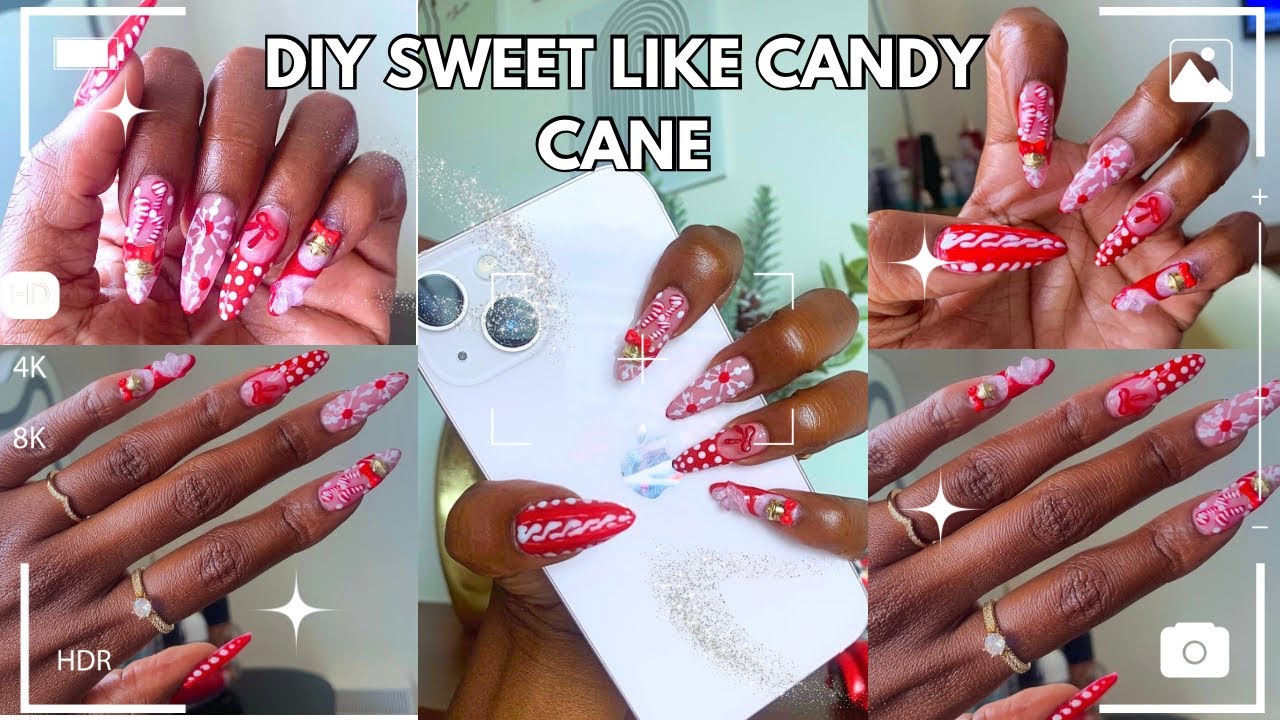 DIY Festive Christmas Nail Art | 3D Holiday Almond Nails with Sweater Texture
