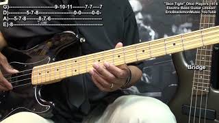 SKIN TIGHT The Ohio Players Electric Bass Guitar Lesson @ericblackmonmusicbass9175